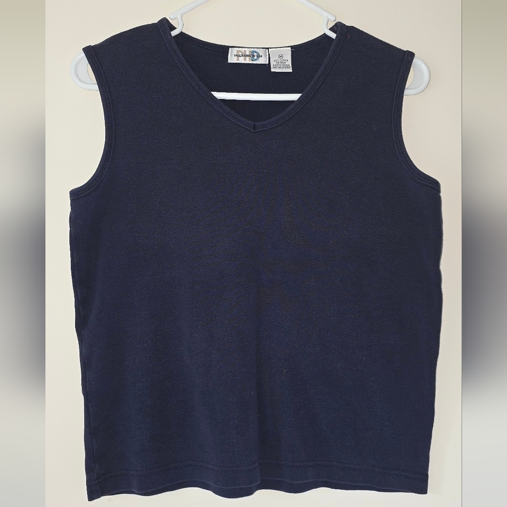 Navy 100% Cotton Tank